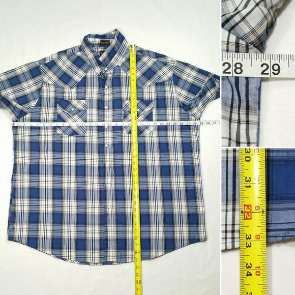 PLAINS WESTERN WEAR Shirt Pearl Snaps 4277E1M - Picture 6 of 9